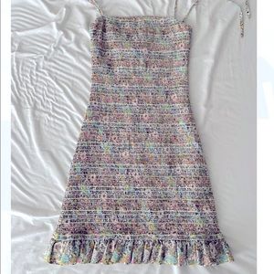 Impeccable Pig Pastel Smocked Ruffle Mini Dress